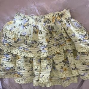 Floral(loveshackfancy dupe) arie skirt